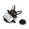 Cat with Word Enamel Pins JEWB-G023-03B-3