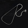 Anti-Tarnish Trendy Unisex Rhodium Plated 925 Sterling Silver Snake Chain Necklaces STER-M034-A-09-1