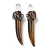 Natural Mixed Gemstone Sword Shape Connector Charms G-H332-08R-2