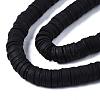 Flat Round Handmade Polymer Clay Beads CLAY-R067-12mm-42-4