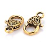 Tibetan Style Heart Lobster Claw Clasps GLF014Y-3