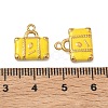 304 Stainless Steel Enamel Pendants STAS-F347-17G-02-4