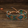 Bohemian Style Glass Bead Braided Bracelets ZD3902-2-1
