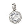 925 Sterling Silver Pave Cubic Zirconia Pendants STER-B009-01B-04-1