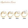 Adjustable Brass Micro Cubic Zirconia Finger Ring Settings KK-T062-63G-NF-5