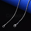 Non-Tarnish 304 Stainless Steel Round Snake Chain Necklace NJEW-S420-009B-P-1