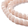 Faceted(32 Facets) Glass Beads Strands EGLA-J042-35B-03-3