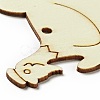 Easter Unfinished Natural Wood Big Pendant Ornaments WOOD-G010-01E-3