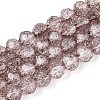 Transparent Crackle Glass Beads Strands GLAA-N053-10mm-03-1
