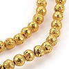 Electroplated Natural Lava Rock Bead Strands X-G-E511-01F-10mm-3