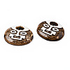 Vintage Glazed Tribal Face Porcelain Big Pendants PORC-T006-31-4