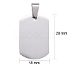 Tarnish Resistant 304 Stainless Steel Big Pendants STAS-I140-19H-S-3