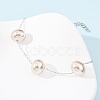 Acrylic Imitation Pearls Beaded Link Bracelets BJEW-F519-01P-3