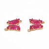 Glass Connector Charms KK-E068-VB402-2-2