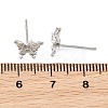 SHEGRACE Brass Micro Pave Clear Cubic Zirconia Stud Earrings XGRQ4N863-725P-3