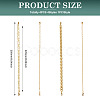 4Pcs 4 Styles Brass Paperclip & Cuban Link 7 Curb Chains AJEW-TAC00042-4