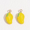 Fruit Alloy Enamel Pendants ENAM-P264-02I-G-1