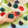 20Pcs 5 Style Silk Artificial Rose Flower Pendant PALLOY-TA00174-6