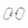 Tarnish Resistant 304 Stainless Steel Screw Carabiner Lock Charms X-STAS-K192-01P-2