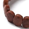 Synthetic Goldstone Beaded Stretch Bracelet G-E010-01-09-3
