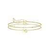 2Pcs 2 Styles Brass Beaded Bracelets & Satellite Chains Bracelets for Women FS-WG4A116-03-1