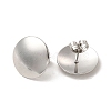 Non-Tarnish 304 Stainless Steel Flat Round Stud Earrings for Women EJEW-I281-31P-2