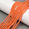 Opaque Solid Color Glass Bead Strands GLAA-F078-A03-5