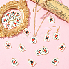 24Pcs 4 Styles Alloy Enamel Pendants ENAM-SC0006-93-5