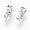Brass Cup Pearl Peg Bails Pin Pendants KK-P150-17P-2
