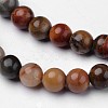 Natural Polychrome Jasper/Picasso Stone/Picasso Jasper Beads Strands G-D809-04-4mm-3