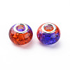 Crackle Two Tone Resin European Beads RPDL-T003-06A-2