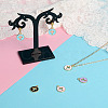 100Pcs 5 Colors Light Gold Plated Alloy Enamel Pendants ENAM-BY0001-01-8