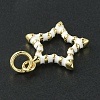 Rack Plating Eco-Friendly Brass Enamel Pendants KK-K332-01-4