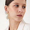 12Pcs 2 Style Brass Stud Earring Findings KK-BC0007-95-6