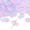50Pcs Transparent Spray Painted Glass Beads GLAA-FS0002-06G-1