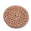Handmade Reed Cane/Rattan Woven Beads WOVE-Q075-04-3