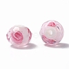 Handmade Silver Foil Glass Lampwork Beads Strands LAMP-R141-8mm-14-2