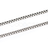 Non-Tarnish 3.28 Feet 304 Stainless Steel Box Chains X-CHS-L001-92-1.4mm-1