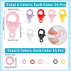 96Pcs Heart Plastic Lobster Claw Clasps FIND-SC0013-50-2