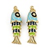 Brass Enamel Pendants KK-L241-23G-02-1