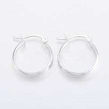 304 Stainless Steel Hoop Earrings EJEW-H327-02A