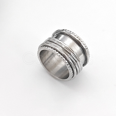 Retro Rotatable 304 Stainless Steel Finger Rings FS-WG84C22-42-1