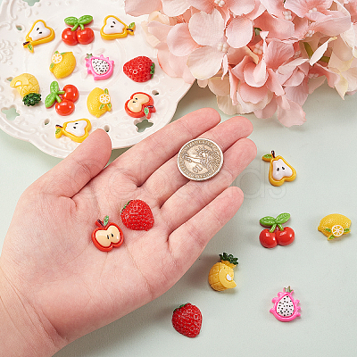 80Pcs 8 Styles Resin Cabochons RESI-CJ0001-213-1