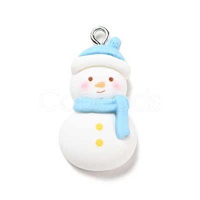 Christmas Opaque Resin Pendants RESI-G043-A02-1