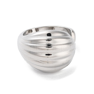 Rack Plating Brass Cuff Rings RJEW-D025-01P-1