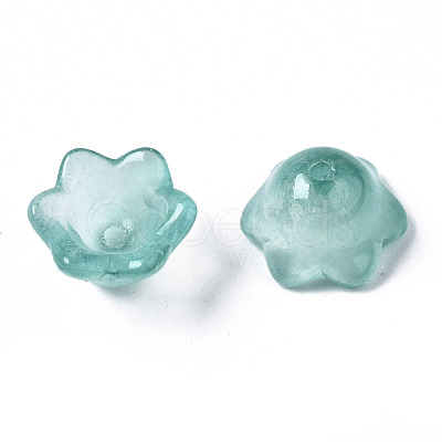 Transparent Spray Painted Glass Beads GLAA-Q089-002A-001-1