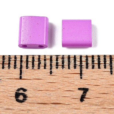 2-Hole Baking Paint Glass Seed Beads SEED-S023-17C-15-1
