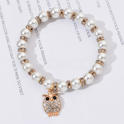 Alloy & Crystal Rhinestone Charm Bracelets FS-WGAEA4B-01-1