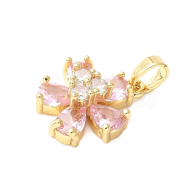 Brass Micro Pave Cubic Zirconia Pendants KK-D357-12A-G-1