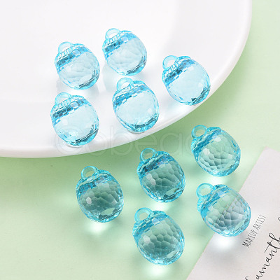Autumn Theme Transparent Acrylic Pendants TACR-T024-04B-946-1
